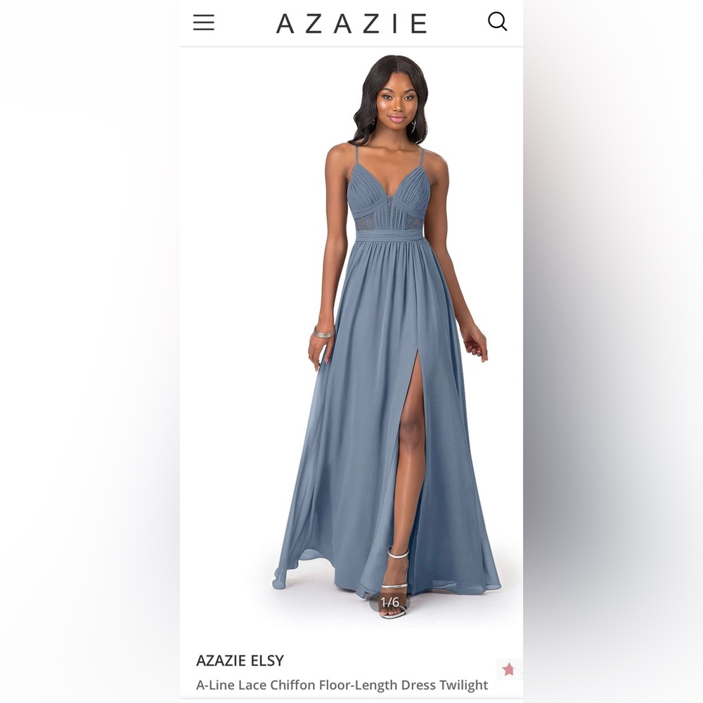 Azazie Elsy dress in Twilight